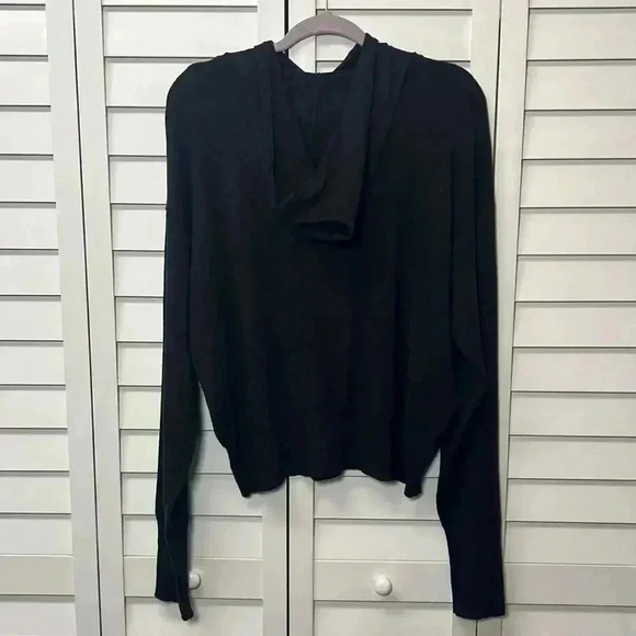 DKNY Viscose Pullover Hoodie Size Large Black - Picture 7 of 7